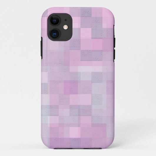 Abstract roze wit grijs mozaïekpatroon Case-Mate iPhone case (Achterkant)