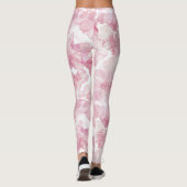 Abstract Roze Wit Leggings (Achterkant)