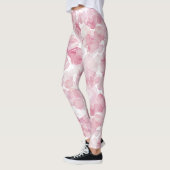 Abstract Roze Wit Leggings (Links)