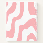 Abstract Roze Wit Wavy Lines School Onderwerp Notitieboek (Achterkant)