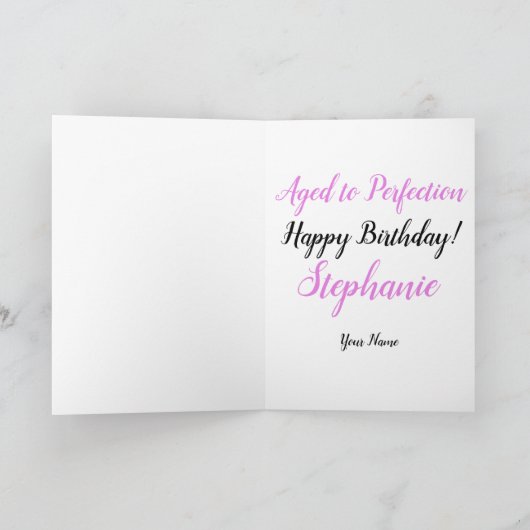 Abstract Roze Zwart 70 en Sensationele Birthday Kaart (Binnen)