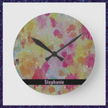 Abstract roze zwart en geel