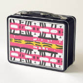Abstract roze zwart patroon op maat (Achterkant)