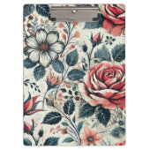 Abstract rozen bloeiend ontwerp. Patroon met Klembord (Voorkant)