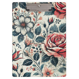 Abstract rozen bloeiend ontwerp. Patroon met Klembord