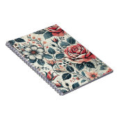 Abstract rozen bloeiend ontwerp. Patroon met Notitieboek (Rechterzijde)