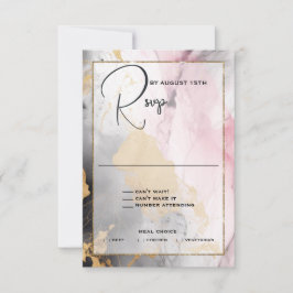 Abstract RSVP Zwart Goud Roos Roze