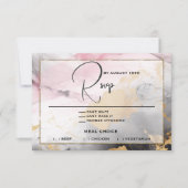 Abstract RSVP Zwart Goud Roos Roze (Voorkant)
