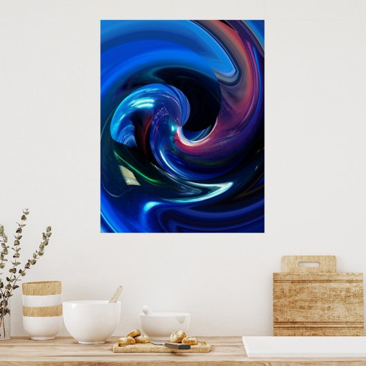 Abstract ruimteschip Poster (Keuken)