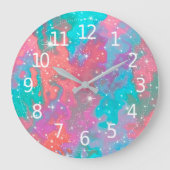 Abstract ruimtevaartuig | Wandklok (Voorkant)