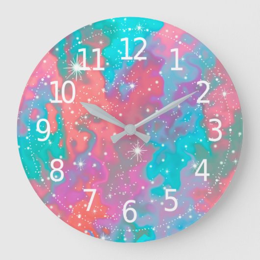 Abstract ruimtevaartuig | Wandklok (Voorkant)