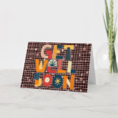 Abstract Ruitpatroon en Gestippeld Beterschap Kaart (Voorkant)