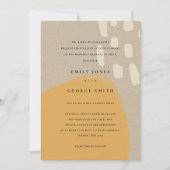 ABSTRACT RUST ORANJE KRAFT SCANDI WEDDING INVITE BEDANKKAART (Voorkant)
