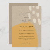 ABSTRACT RUST ORANJE KRAFT SCANDI WEDDING INVITE BEDANKKAART (Voorkant / Achterkant)