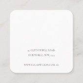 Abstract Rust Oranje Leafy Foliage Earning Display Vierkante Visitekaartje (Achterkant)