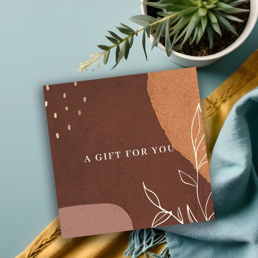 Abstract Rust Oranje leef- en olievloeistoestel Vierkante Visitekaartje