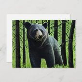 Abstract Rustic Wilderness Black Beer Briefkaart (Voorkant / Achterkant)