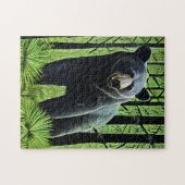 Abstract Rustic Wilderness Black Beer Legpuzzel (Horizontaal)