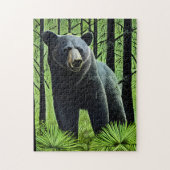 Abstract Rustic Wilderness Black Beer Legpuzzel (Verticaal)