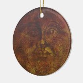 Abstract Rusty Brown Face van het Sun Ornament (Links)