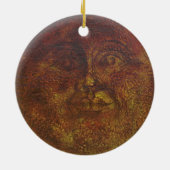 Abstract Rusty Brown Face van het Sun Ornament (Achterkant)