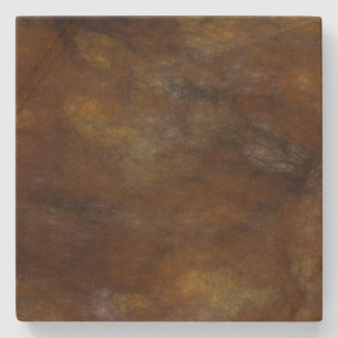 Abstract Rusty Marbled Bruin Vierkant Onderzetter