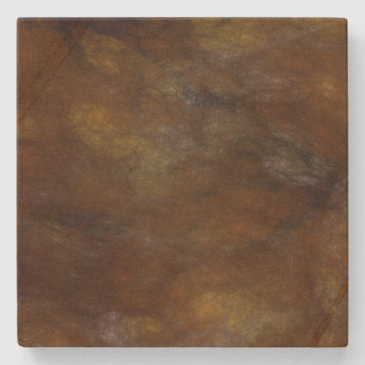Abstract Rusty Marbled Bruin Vierkant Onderzetter (Voorkant)