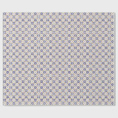 Abstract Safari Geometric Pattern Cobalt Brown Cadeaupapier (Vlak)