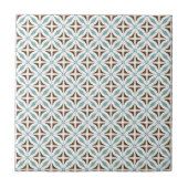 Abstract Safari Geometric Pattern Turquoise Tegeltje (Voorkant)