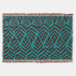 Abstract Safari Groen Worpdek | Modern Wildl Deken