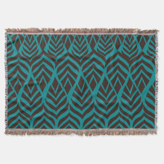 Abstract Safari Groen Worpdek | Modern Wildl Deken