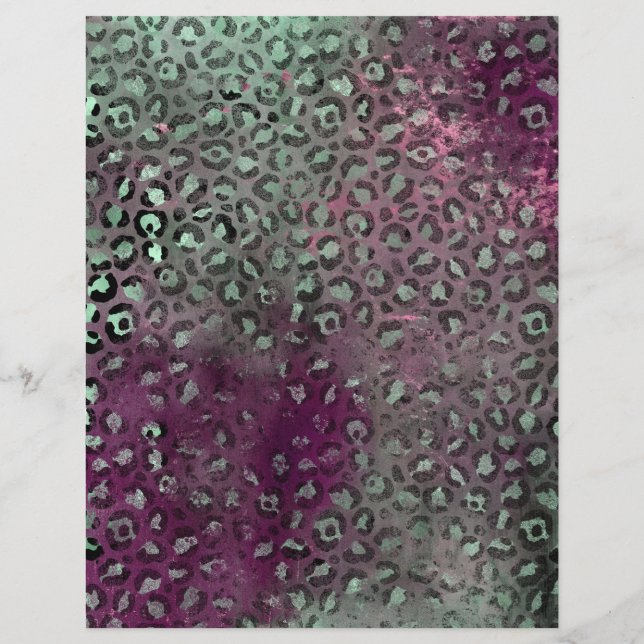 Abstract Safari Grunge Scrapbook — vel papier (Achterkant)