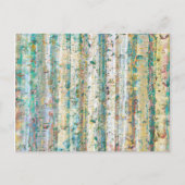Abstract Sage en Cream Birch Trees schilderen Briefkaart (Voorkant)