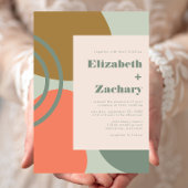 Abstract Sage Green Wedding Invitation Kaart