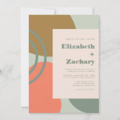Abstract Sage Green Wedding Invitation Kaart (Voorkant)