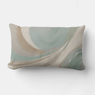 Abstract Salie Lichtblauw Taan Modern Print Buitenkussen