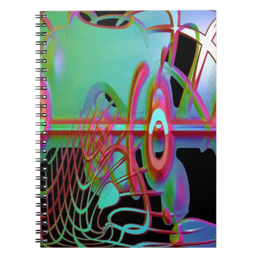 Abstract samenhorigheid spiraal Notitieboek (Voorkant)