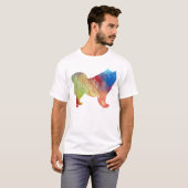 Abstract Samoyed silhouet T-shirt (Voorkant volledig)