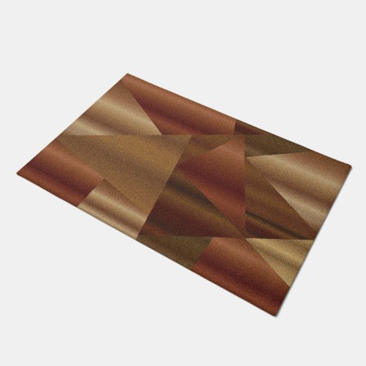 Abstract Sandy Faux Wood Deurmat (Schuin)