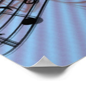 Abstract saxofone-Poster Poster (Hoek)