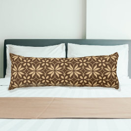 Abstract Scandinavisch geometrisch bloemenpatroon Lichaamskussen