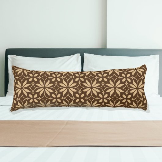 Abstract Scandinavisch geometrisch bloemenpatroon Lichaamskussen