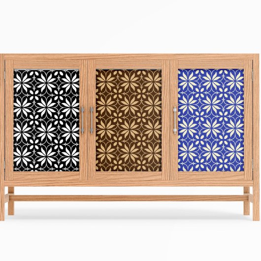 Abstract Scandinavisch geometrisch bloemenpatroon Tissuepapier