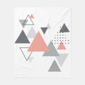 Abstract Scandinavisch geometrisch ontwerp Fleece Deken (Voorkant)