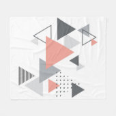 Abstract Scandinavisch geometrisch ontwerp Fleece Deken (Voorkant (Horizontaal))