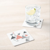 Abstract Scandinavisch geometrisch ontwerp Kartonnen Onderzetters (Insitu)