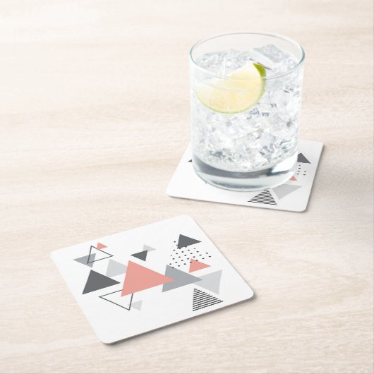 Abstract Scandinavisch geometrisch ontwerp Kartonnen Onderzetters (Insitu)