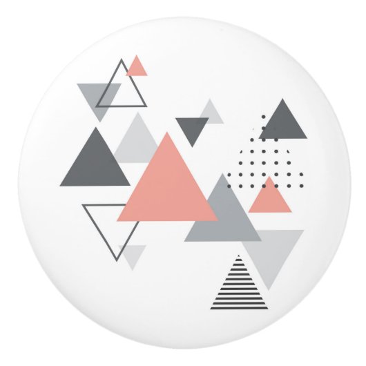 Abstract Scandinavisch geometrisch ontwerp Keramische Knop (Voorkant)