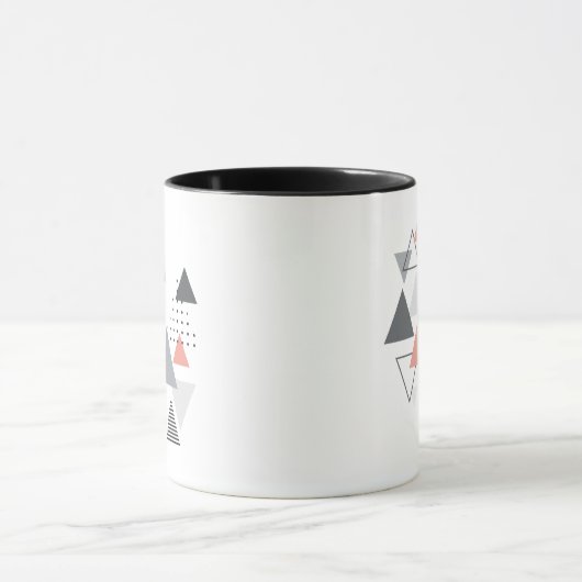 Abstract Scandinavisch geometrisch ontwerp Mok (Midden)