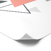 Abstract Scandinavisch geometrisch ontwerp Poster (Hoek)